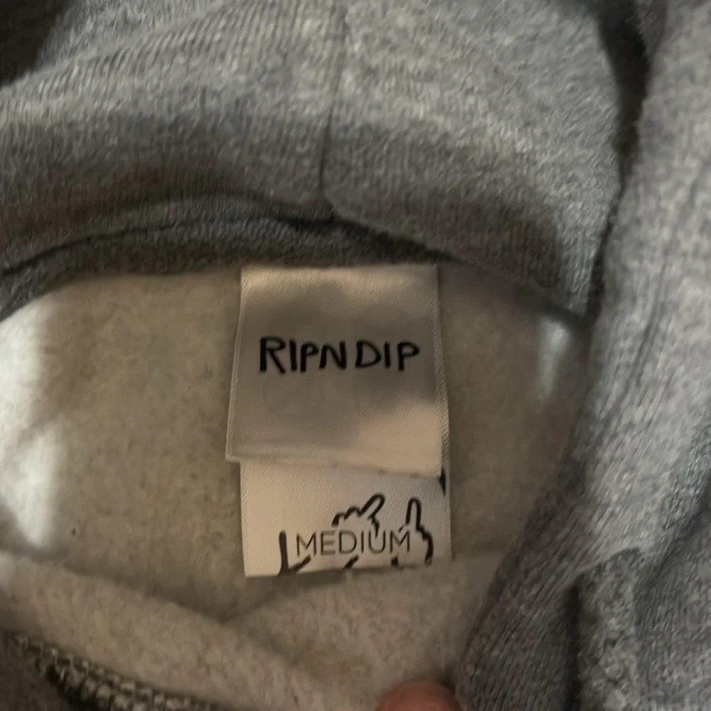 Ripndip Gray Hoodie with‎ Vibrant Cat Graphic